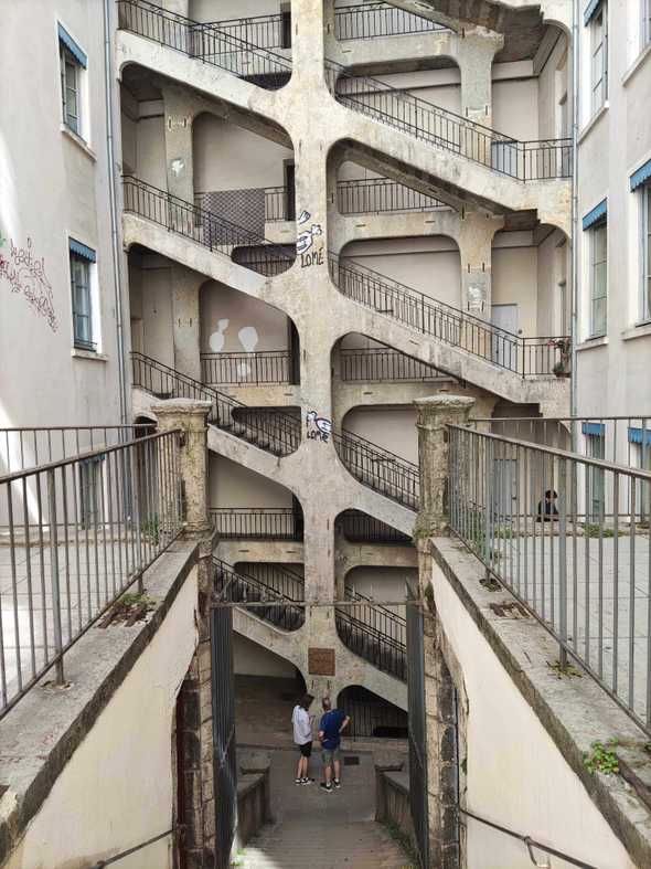 Famous traboule on Croix-Rousse